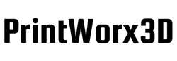 Black 'PrintWorx3D' logo on a transparent background