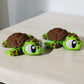 Green articulated sea turtle with flexible flippers