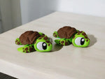 Green articulated sea turtle with flexible flippers