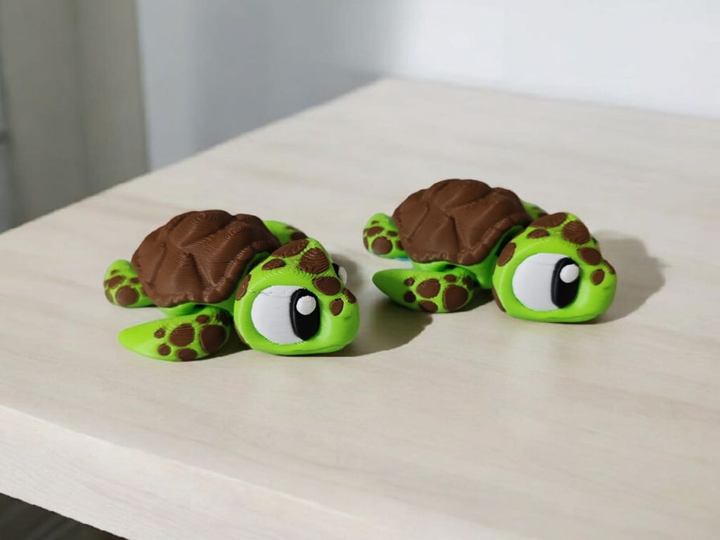 Sea Squad 3-Pack – 3D Printed Clownfish, Blue Fish & Sea Turtle – view 3