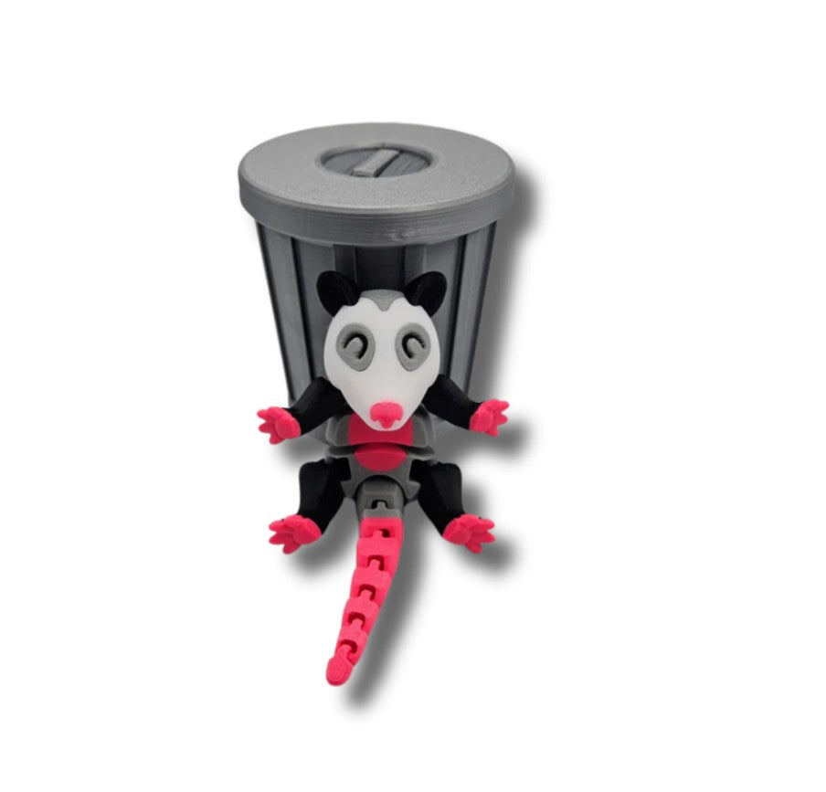 Articulated possum with detailed facial features