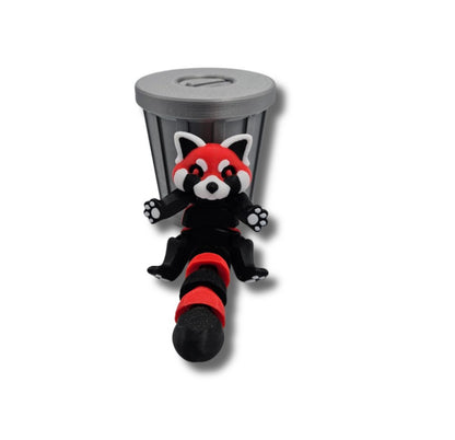 Red and brown articulated red panda figurine