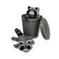 Raccoon collectible with flexible articulated body and striped tail
