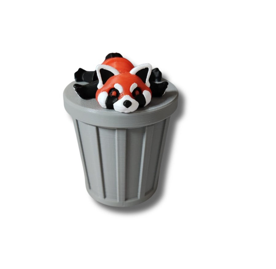 Articulated red panda in sitting pose