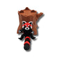 Orange red panda trash animal with poseable limbs
