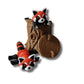 Red panda collectible with flexible ringed tail