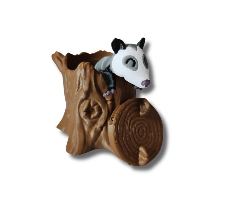 Flexible possum figurine in playful pose