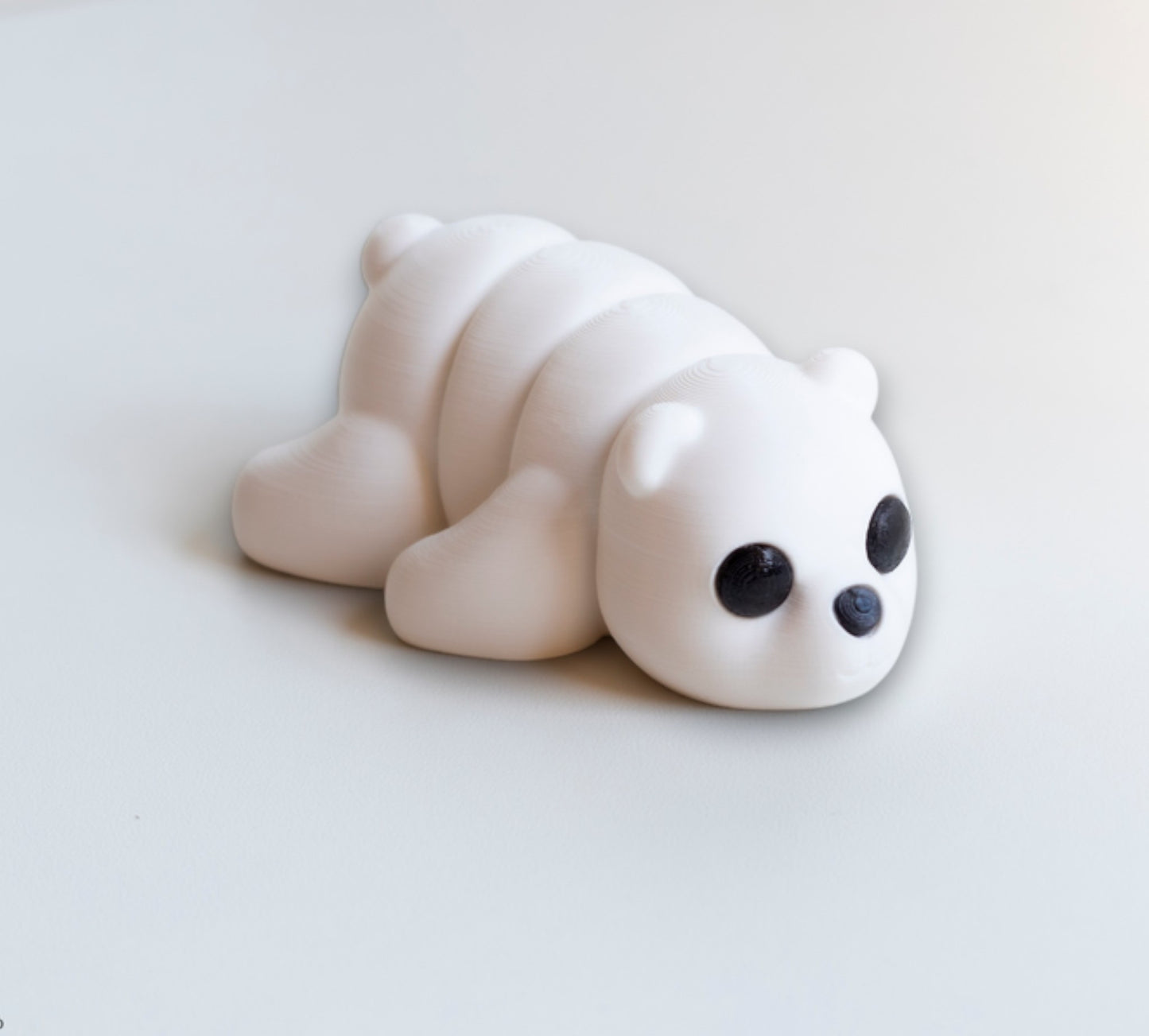 White flexible polar bear figurine