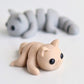 Orange flexible cat figurine with poseable body