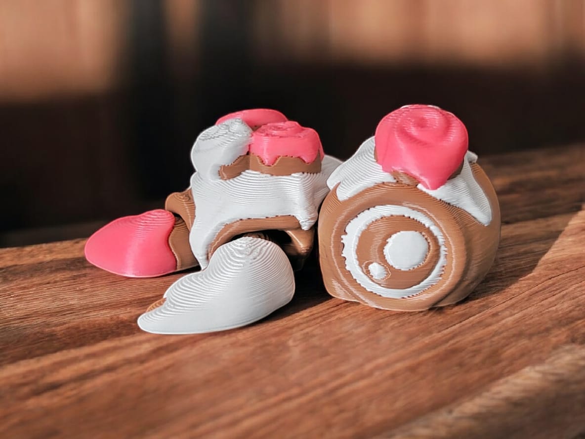 Close-up of cinnamon roll turtle showing swirl pattern on shell