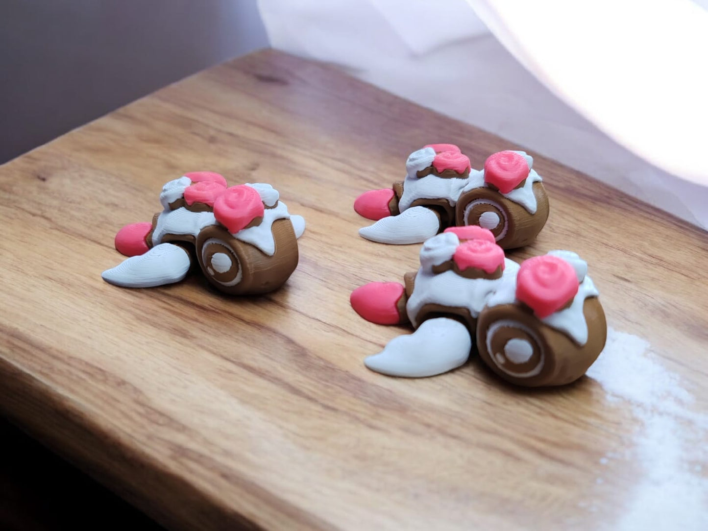 3D Printed Dessert Turtle Trio – Articulated Fidget Turtles (3 Pack)