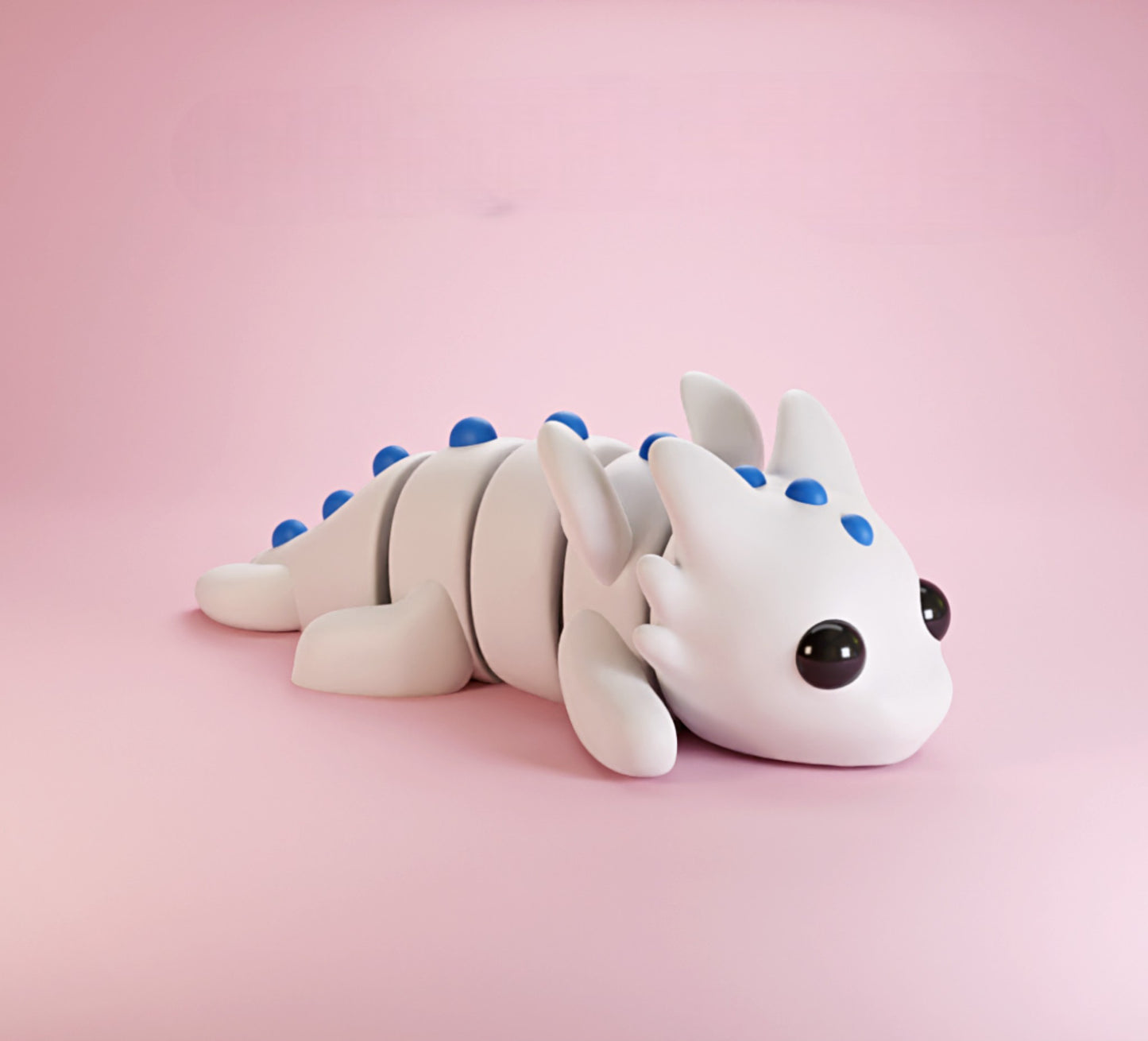 Purple flexible dragon figurine with wings