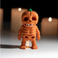 Orange pumpkin skeleton figurine for Halloween