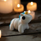White flexible unicorn figurine with horn and mane